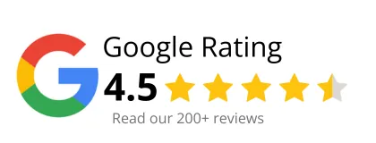 google review badge 4.5 stars