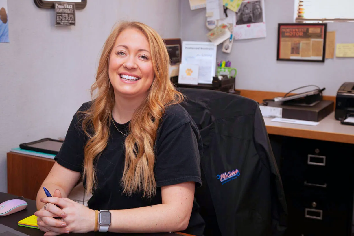 Ashley McCabe Smiling | McCabe's Automotive Specialists Financing via SNAP