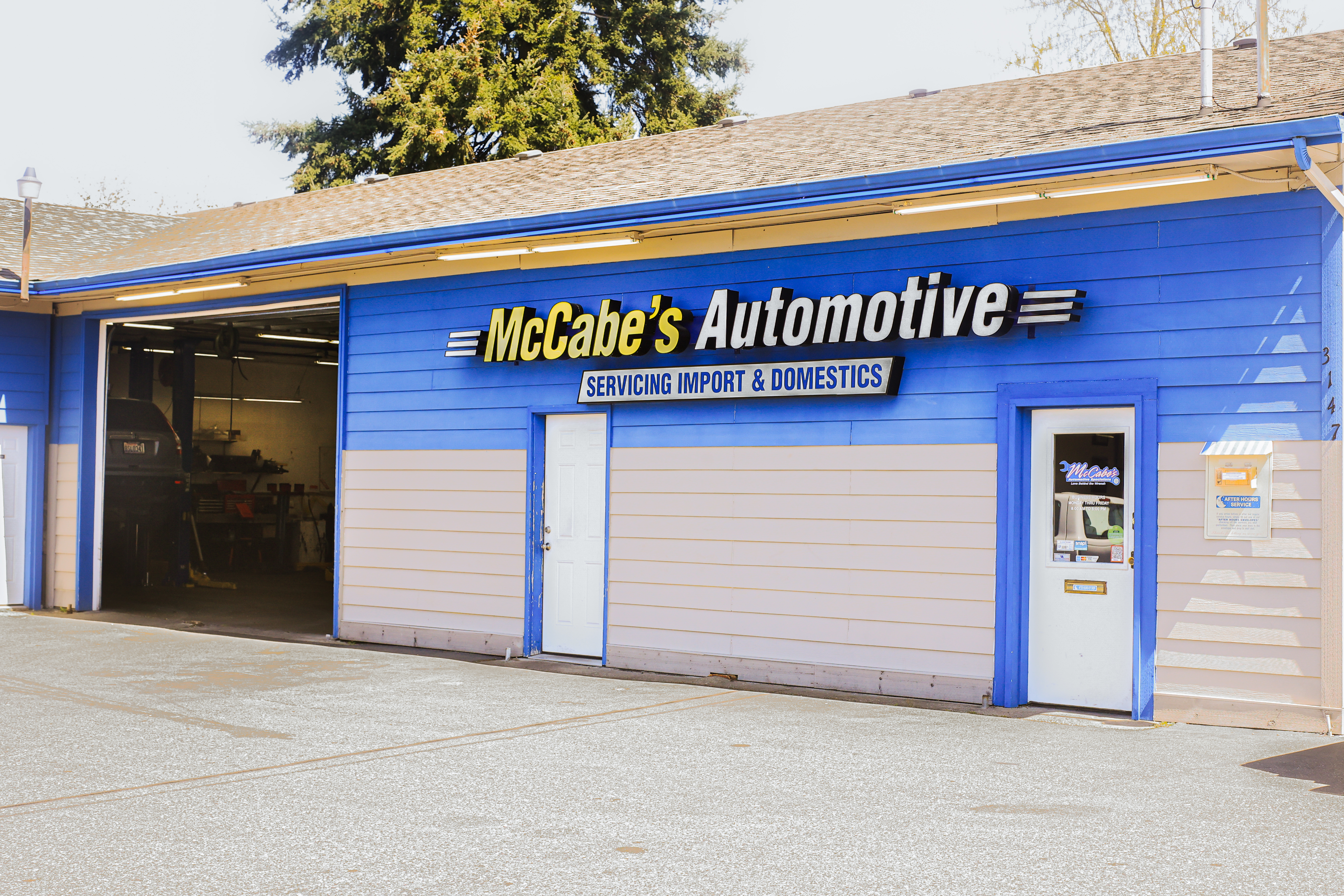 McCabe’s Automotive shop McCabe’s Automotive Specialists shop on Bridgeport Way West in University Place